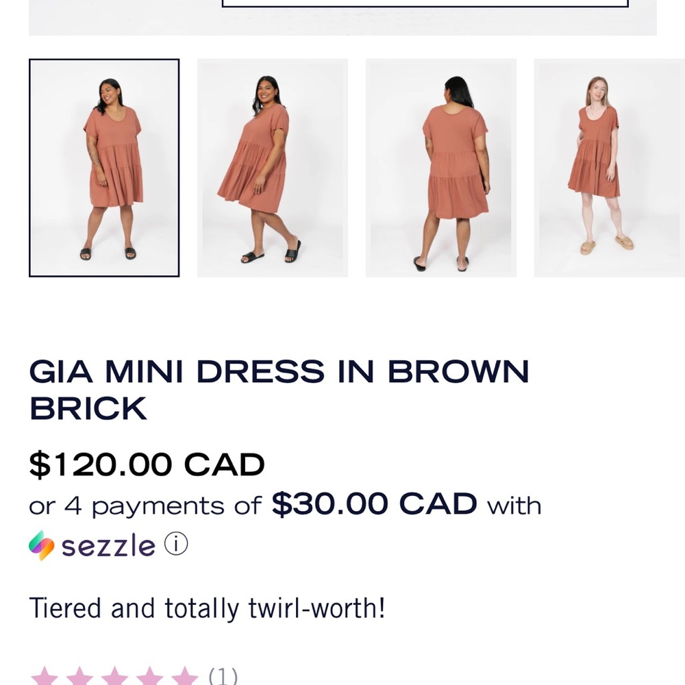 Smash + Tess Gia Brown Brick Mini Dress